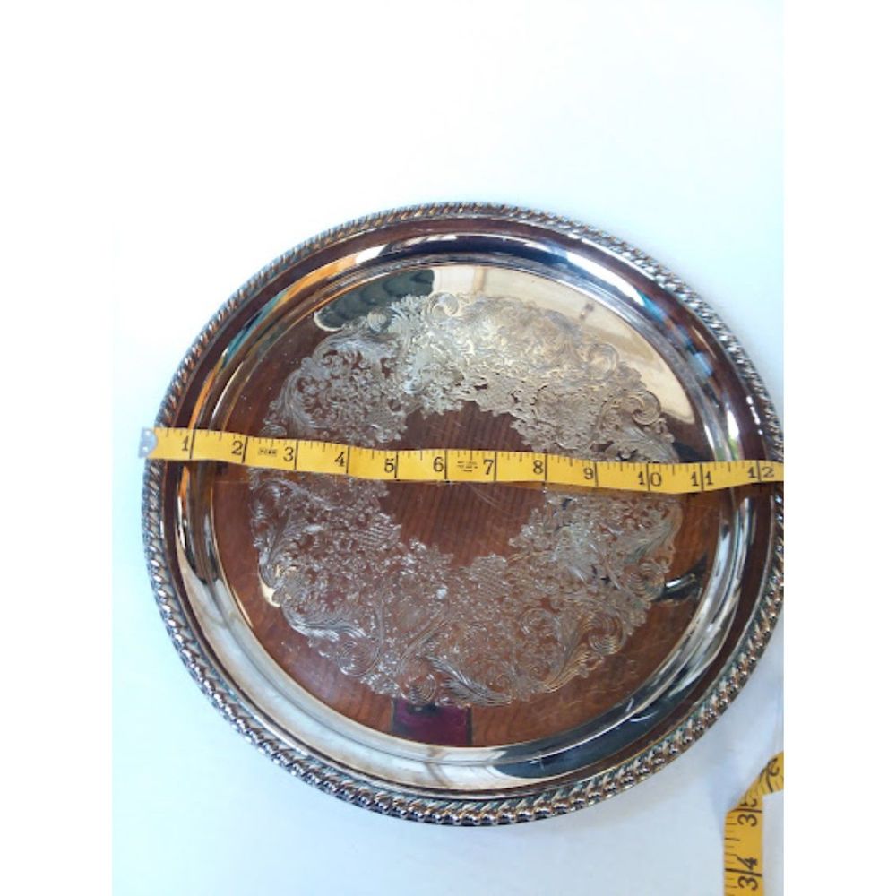 International Silver Co. Round Serving Platter Silver